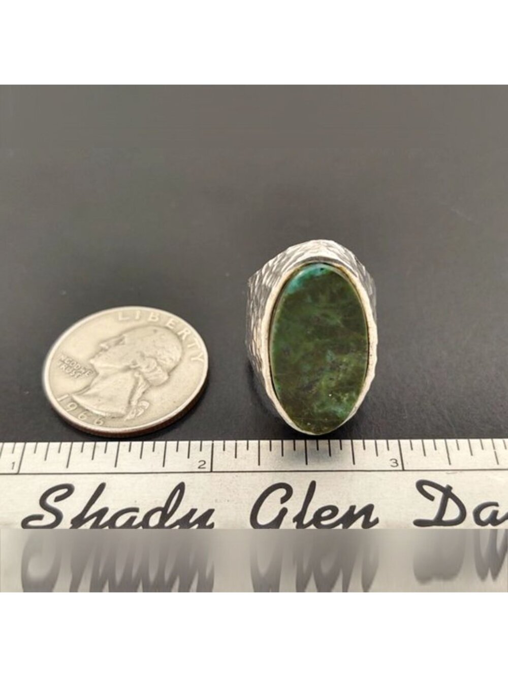 Vintage Elias Peru Sterling Silver 925 Hammered Statement Ring Size 6.25 - Picture 4 of 4